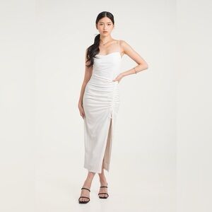 Zara Cowl-Neck Midi Dress • XS